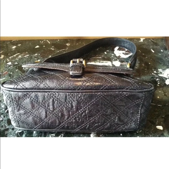 Antonio Melani Quilted Black Leather Purse - Picture 3 of 4